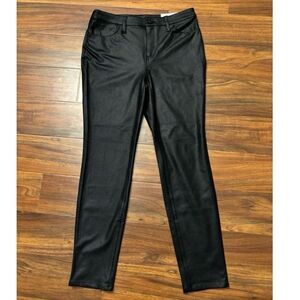 Chico’s Reptile 5 Pocket Vegan Suede Slim Black Pants NWT